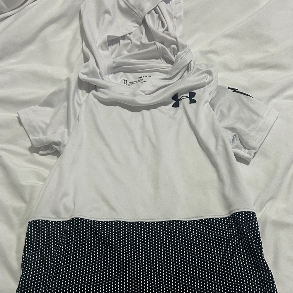 Under Armour White and Black Athletic Tee